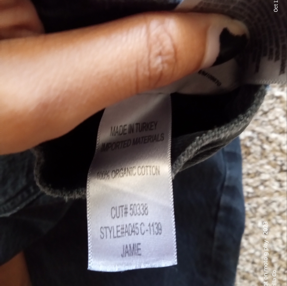 AGOLDE Anthropologie Jamie High Rise Classic Jean Skinny Black Size Small 27 - Picture 7 of 9